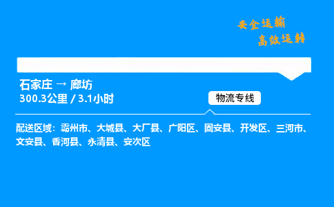 石家莊到廊坊物流專線-專業(yè)承攬石家莊至廊坊貨運-保證時效