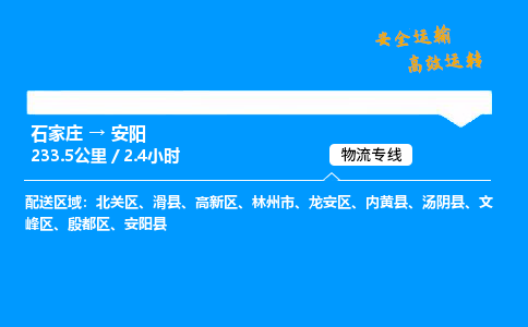 石家莊到安陽物流專線-整車運輸/零擔配送-石家莊至安陽貨運公司